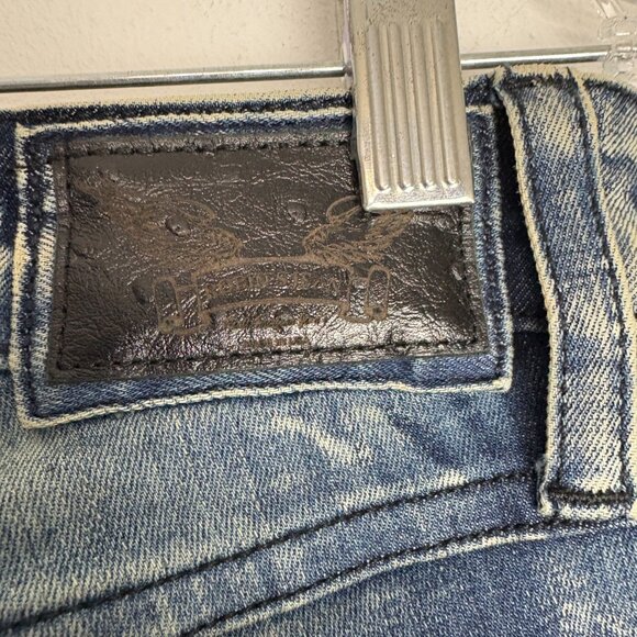 Robin's Jean Women's VTG Biker Wings Swarovski Crystal Red Low Rise Jeans Sz 32 - Picture 7 of 11